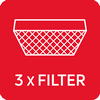 Grease filter Carbon filters : 3