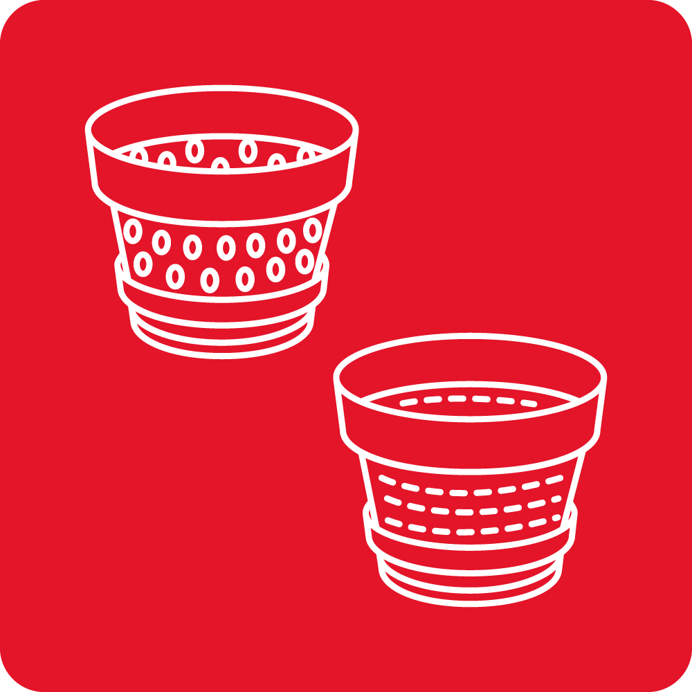 Two mesh juice screen types